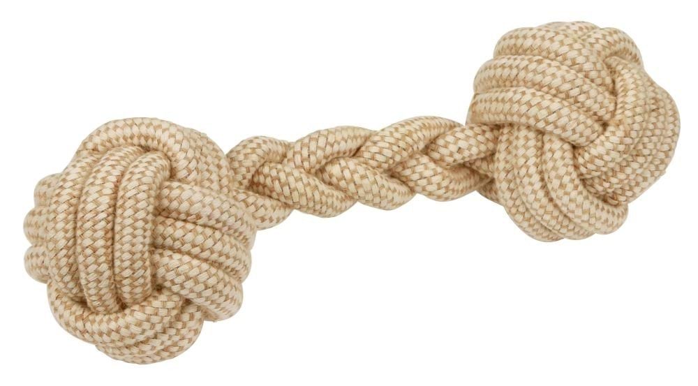 Dog toy, jute dumbbell, 12 x 40 cm, Kerbl