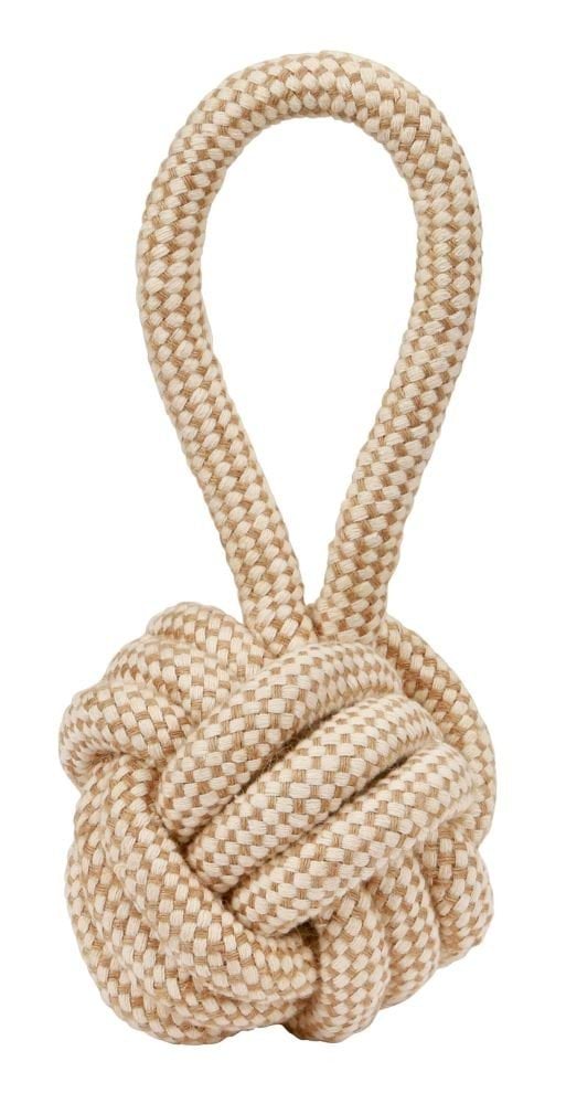 Dog toy, ball on jute rope, 12 x 31 cm, Kerbl