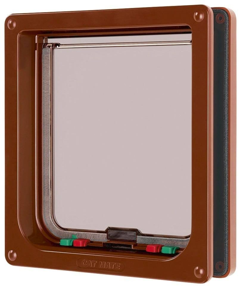Cat door Cat Mate 4-way, XL, brown, Kerbl