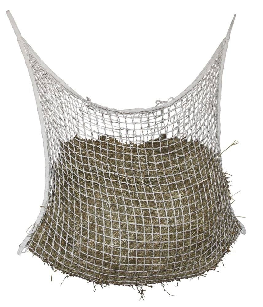 Hay net, white mesh size: 3 x 3 cm