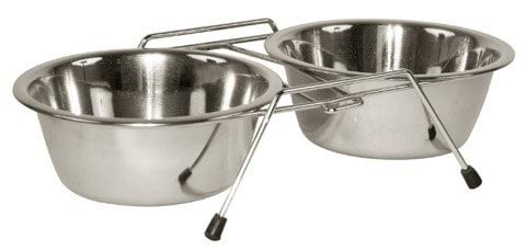 Twin bowl stand, 2 x 900 ml, Kerbl