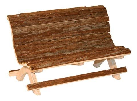 Wooden bench for rodents, natural wood, 30 x 15 x 18 cm, Kerbl
