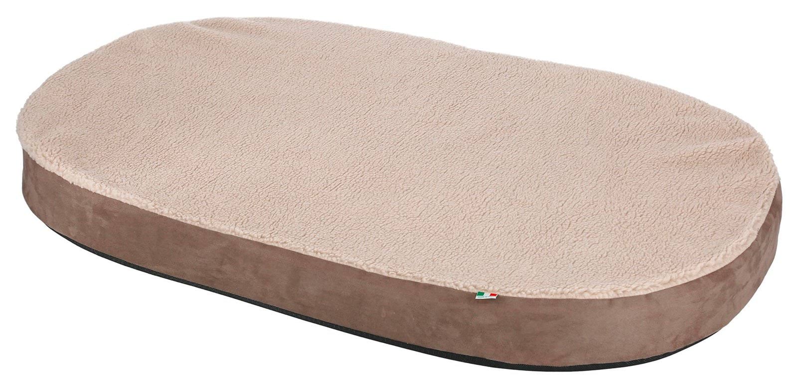Memory-foam mattress for dogs, 120 x 72 x 8 cm, beige, oval, Kerbl