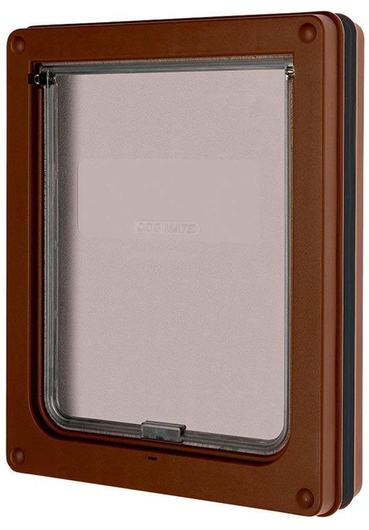 Cat and medium-sized dog door, brown, 2-way, Kerbl
