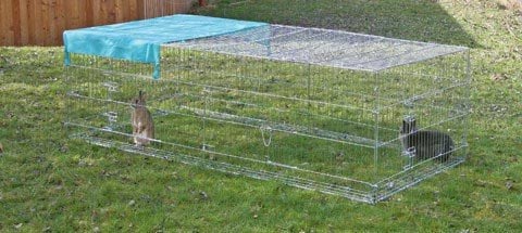 Enslosure for rabbits with breakout barrier, 230 x 115 x 70 cm, Kerbl