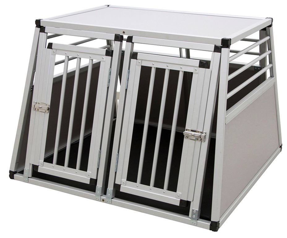 Aluminium dog carrier Barry, double doors, 92 x 97 x 68 cm, Kerbl