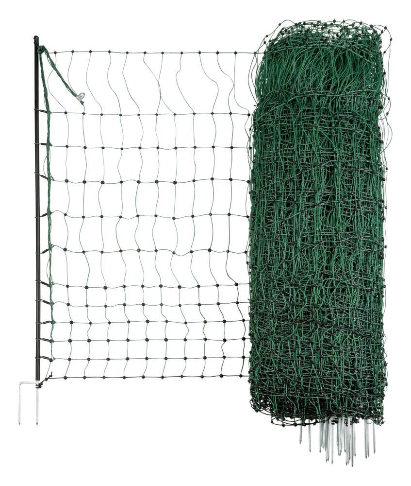 Rabbit netting 25 m, 65 cm, single prong, green
