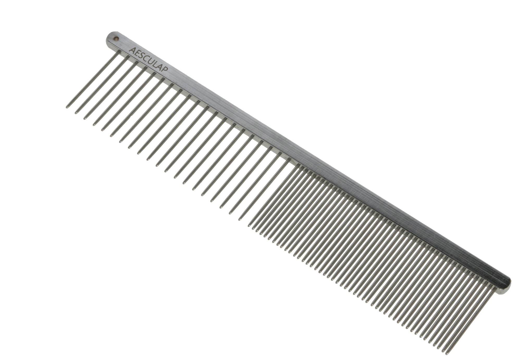 Fur Comb 202x40x5 mm, with Stnlss Steel Handle, Aesculap