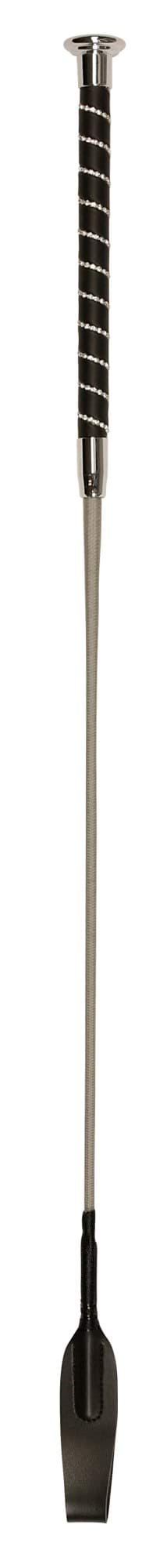 Jumping whip with glitter 65cm, silver, with flap