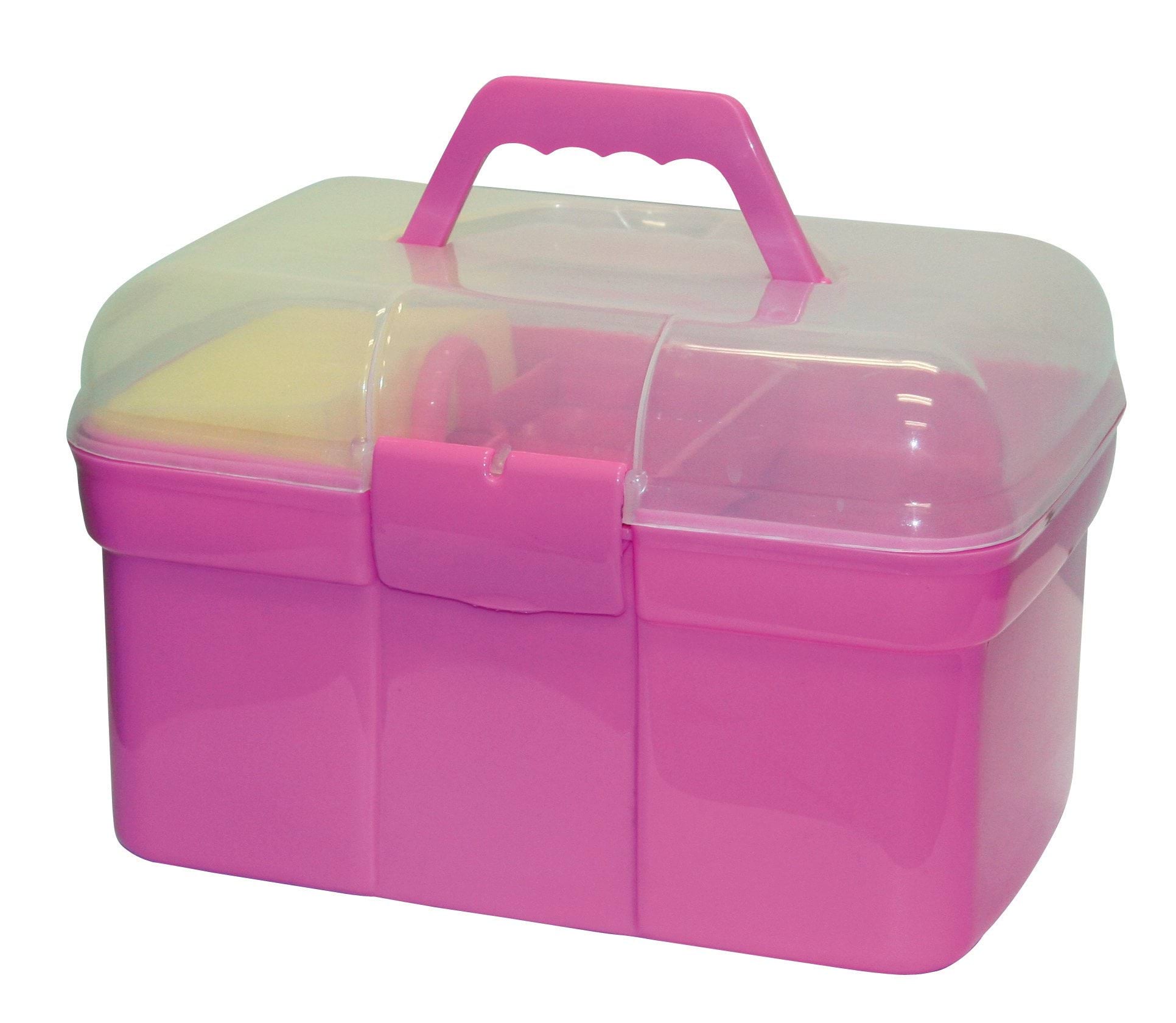 Grooming box with contents, for children, pink