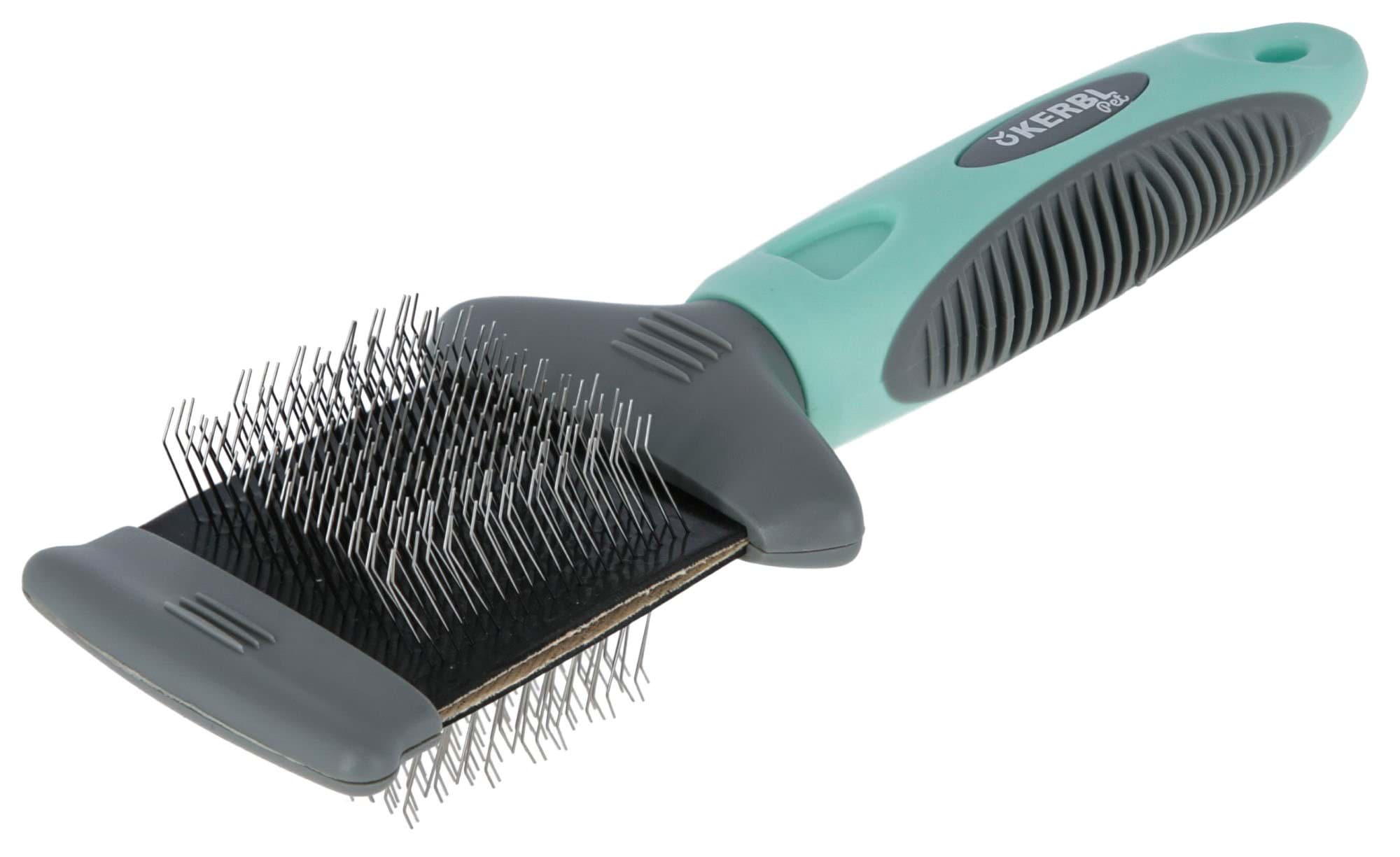 Double-sided brush with delicate metal teeth for dogs, 19 x 7 cm, Kerbl