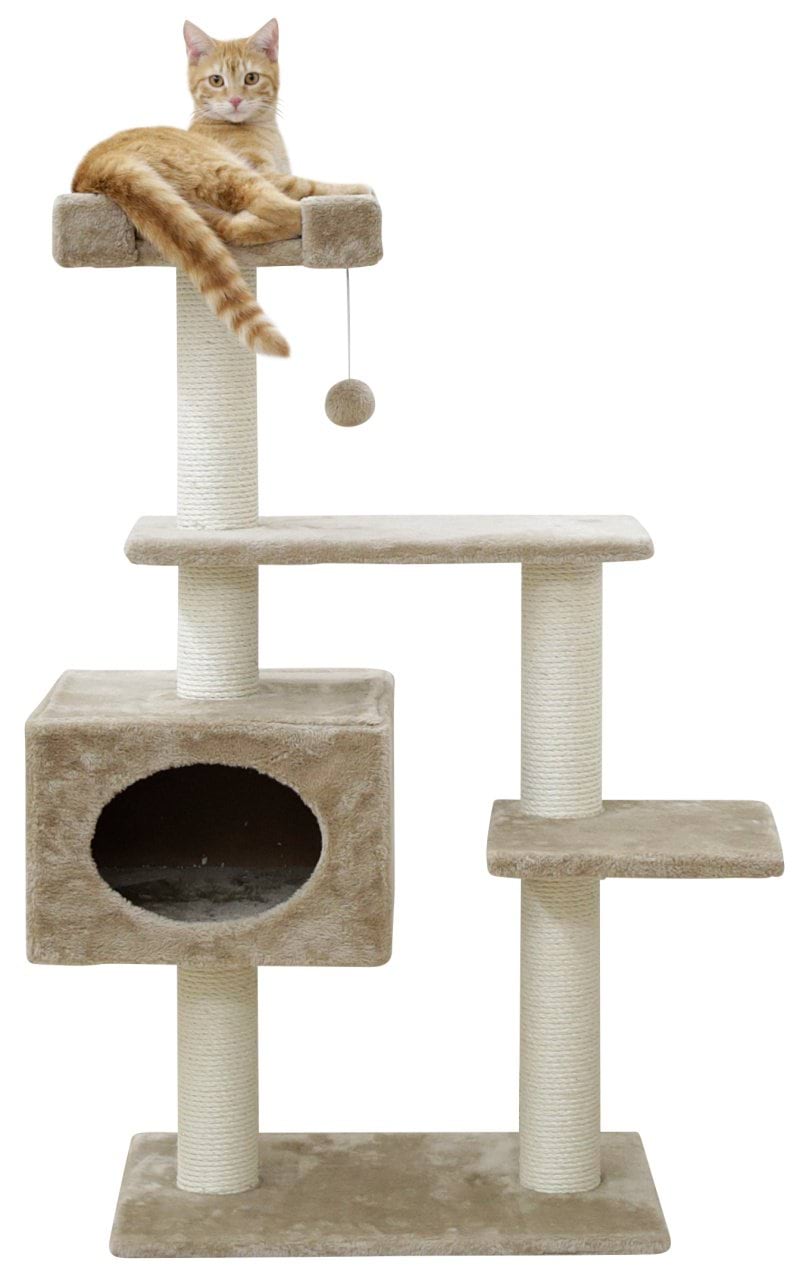 Cat tree Emmy, 58 x 38 x 121 cm, beige, Kerbl