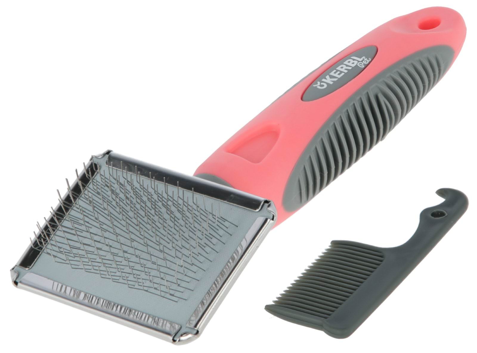 Brush with soft pins and comb for cat, set, 16 x 6 cm, Kerbl