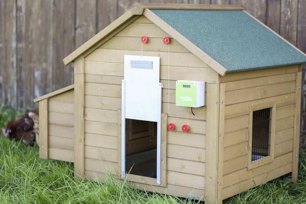 Autom. Chicken Door w. Sliding Door 430x400mm, packed