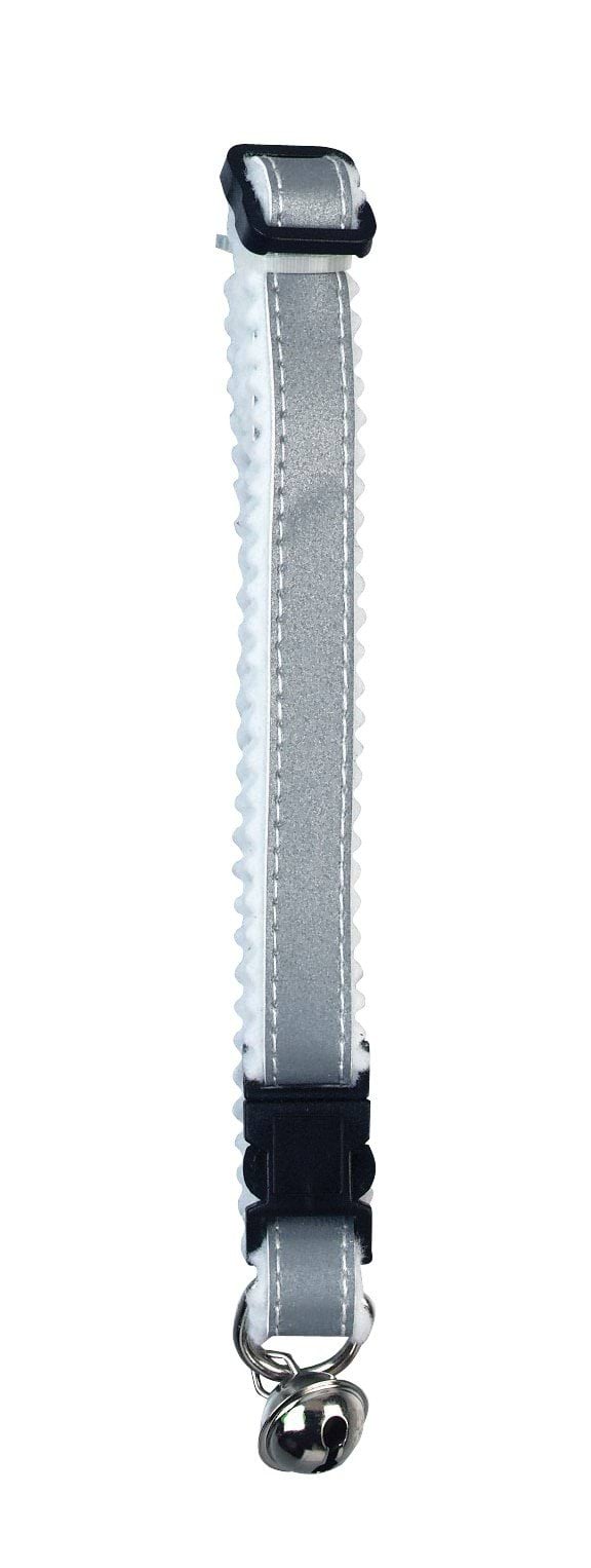 Cat collar, reflective, 10 mm, silver, Kerbl