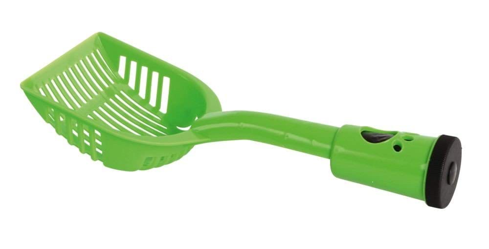 Poop scoop with bag dispenser, green, 28 cm x 12,5 cm, Kerbl