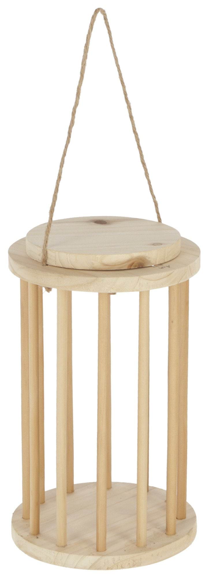 Hay rack for rodents, oval, natural wood, 25 cm, Ř 15 cm, Kerbl