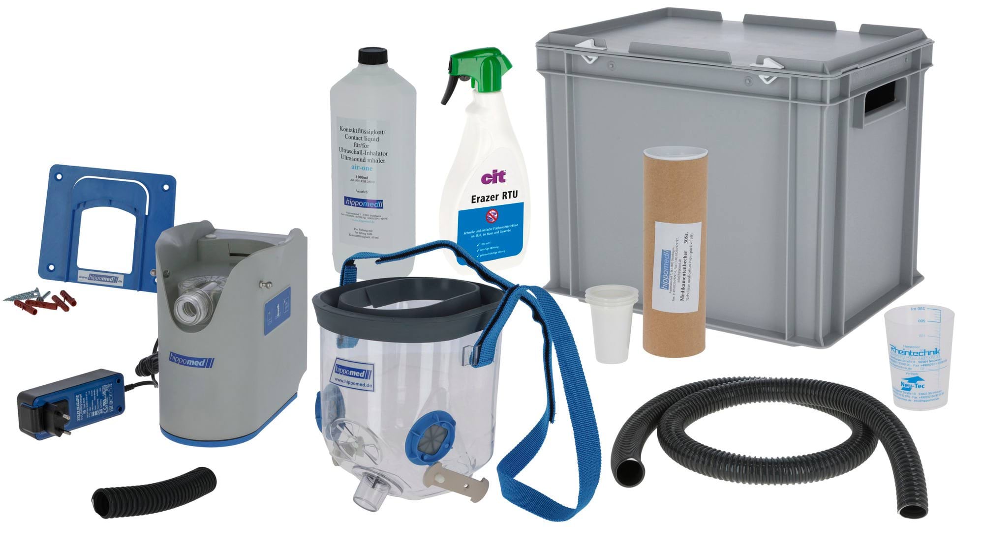 Batt. Ultrasonic Inhalator Set AirOne Flex, Warmblood