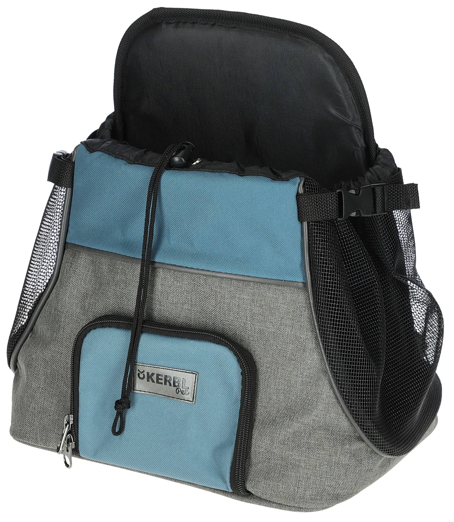 Dog travel bag Vacation, 31 x 24 x 38 cm, gray/blue, Kerbl
