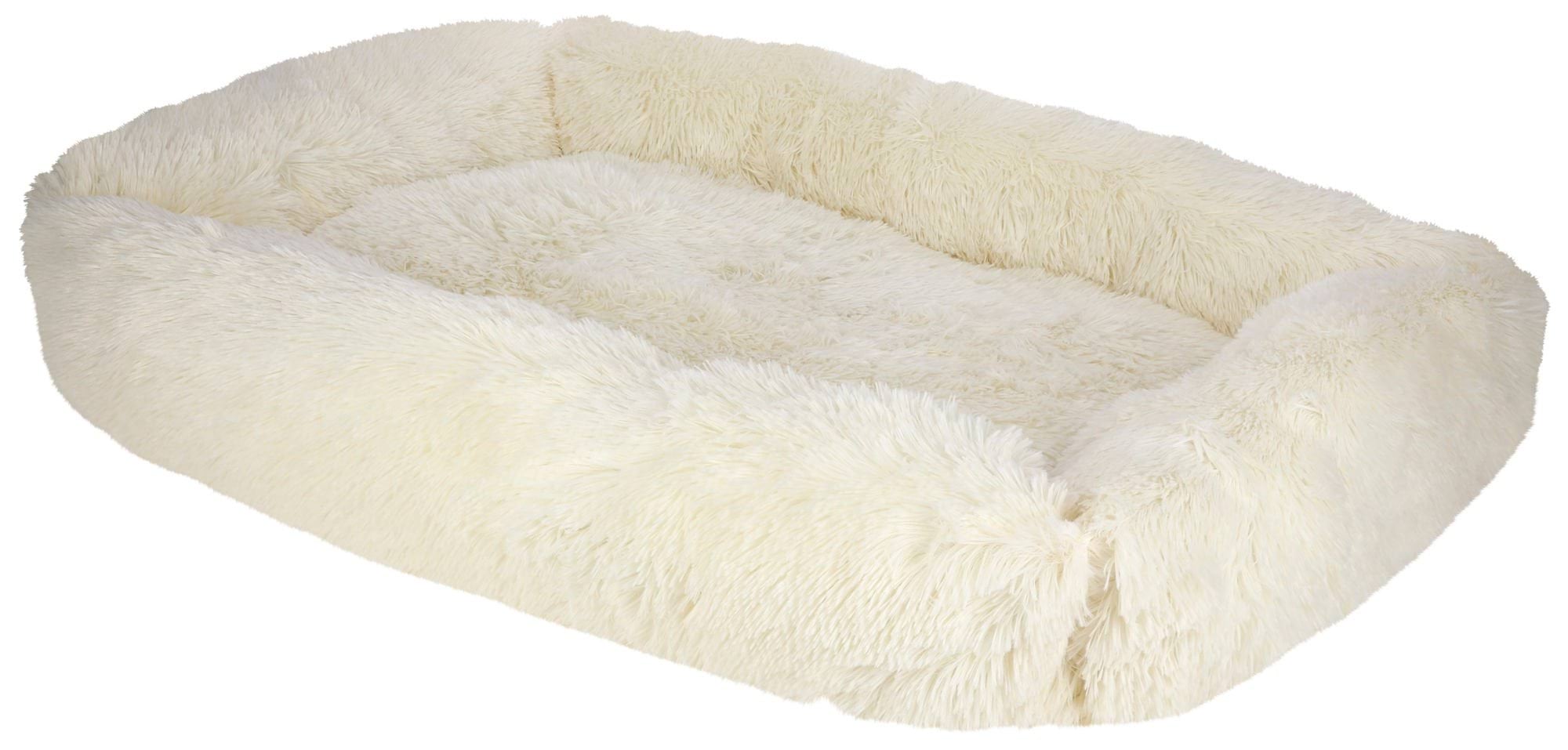Snugly bed for dogs Fluffy, beige, 100 x 70 cm, Kerbl