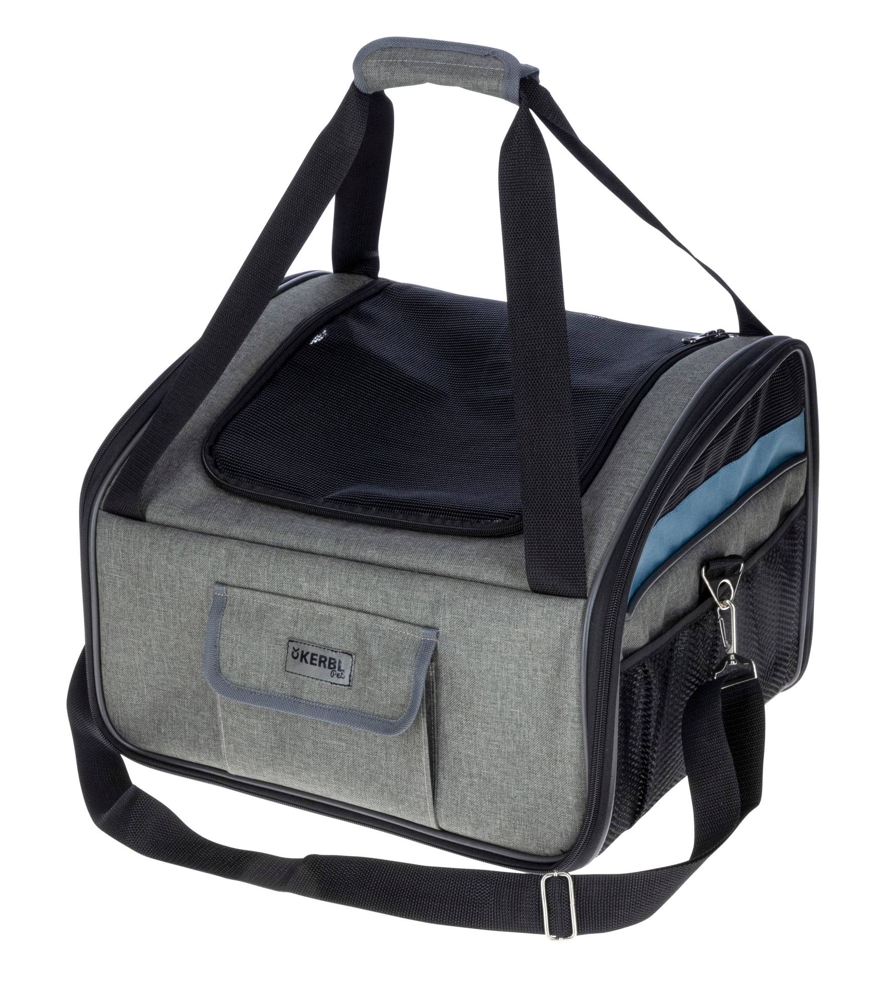 Dog travel bag Vacation, 44 x 35 x 30 cm, gray/blue, Kerbl