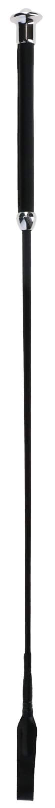 Jumping Whip Black 65 cm with Faux Leather Handle and Whip