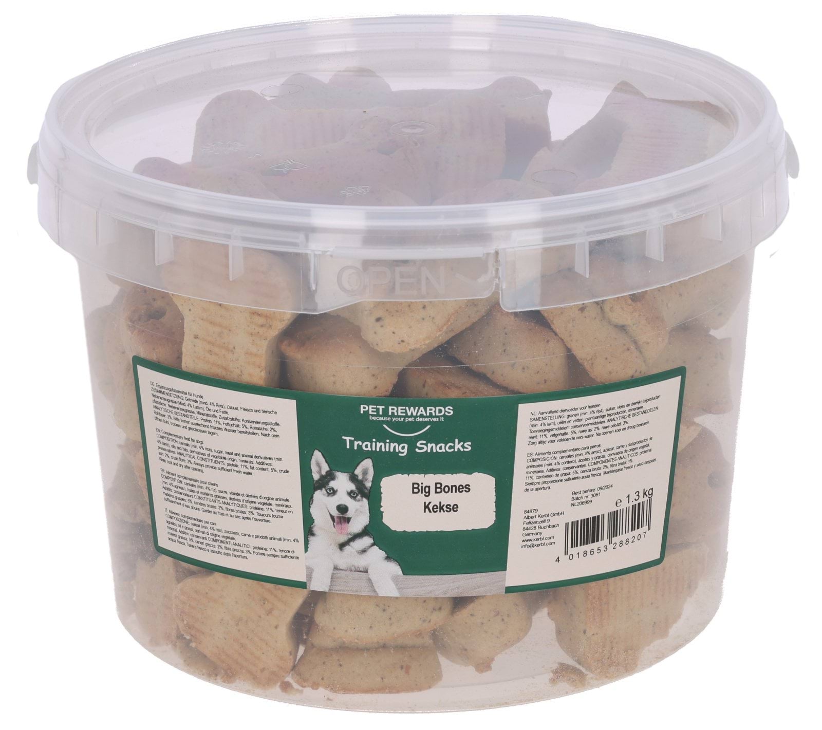 Dog treat Pet Rewards, biscuits Big Bone, 2in1 bones, 1300g, Kerbl
