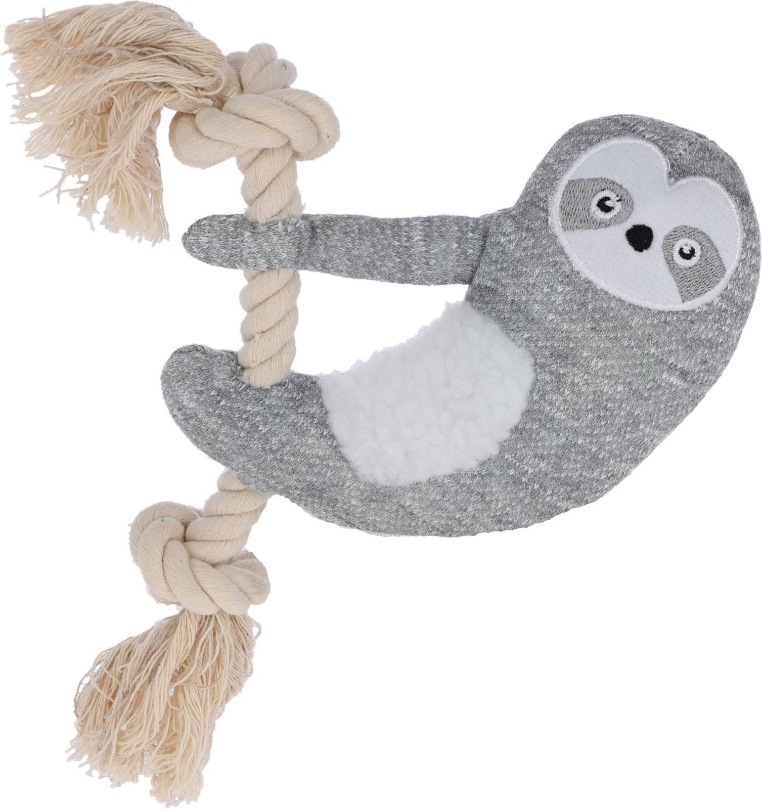 Puppy toy, sloth, 25 x 13 cm, white/grey, Kerbl