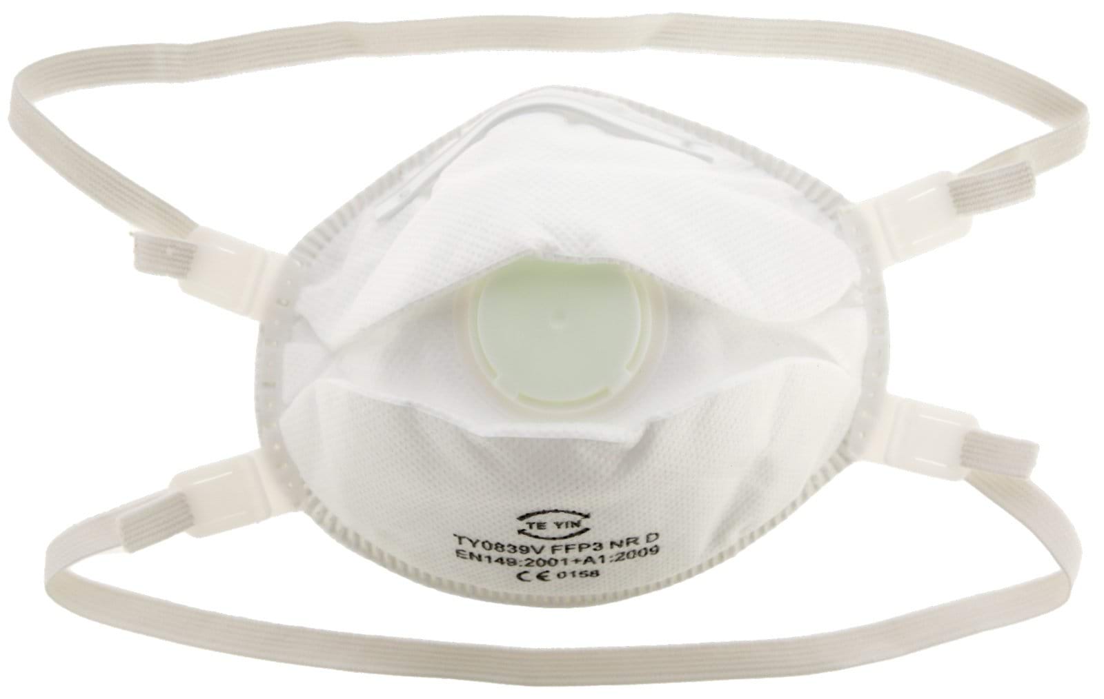 Respirator mask FFP3 w. valve cup style, 3 pcs/blister pack