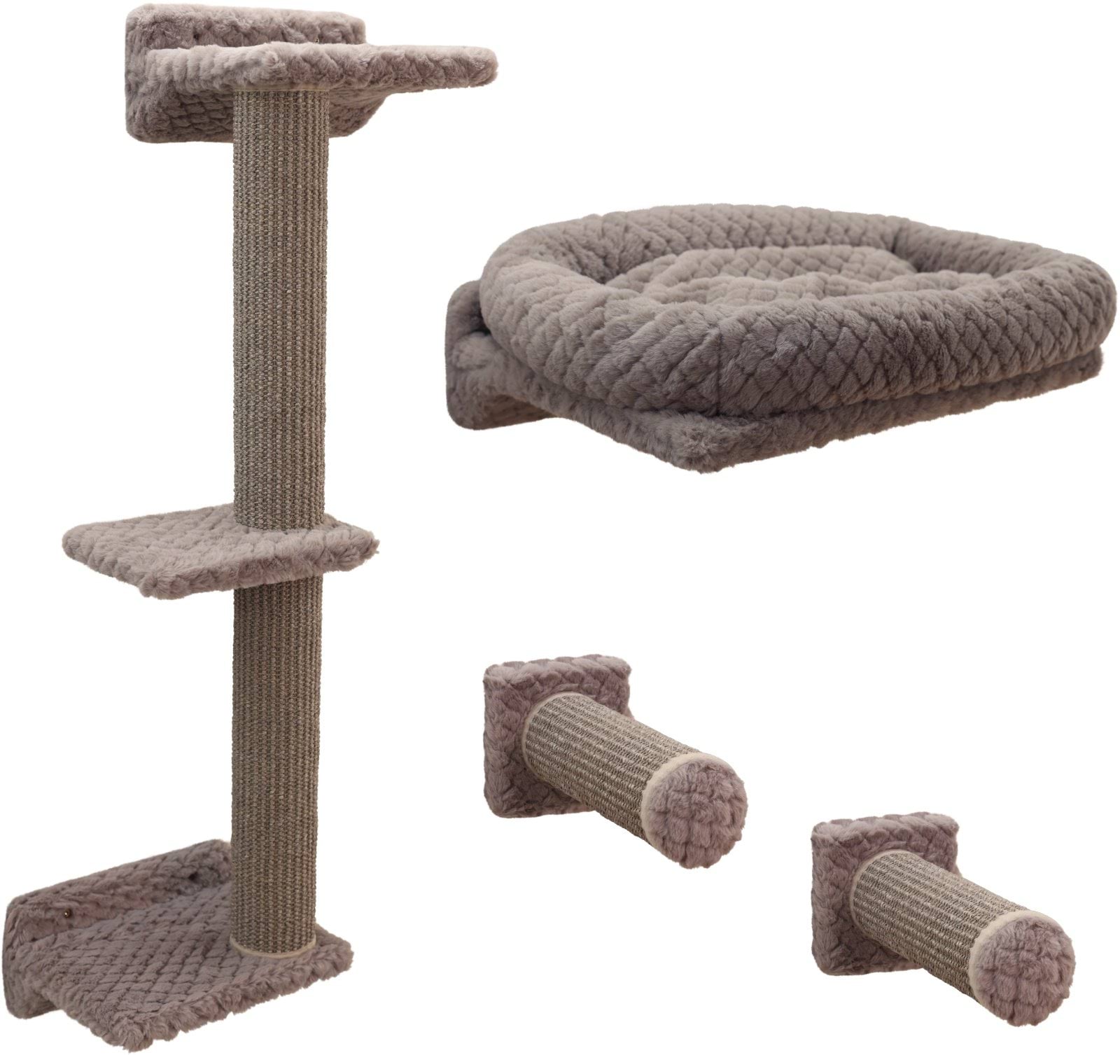 Climbing Wall Monte Alpi for Cats, 4 part, beige
