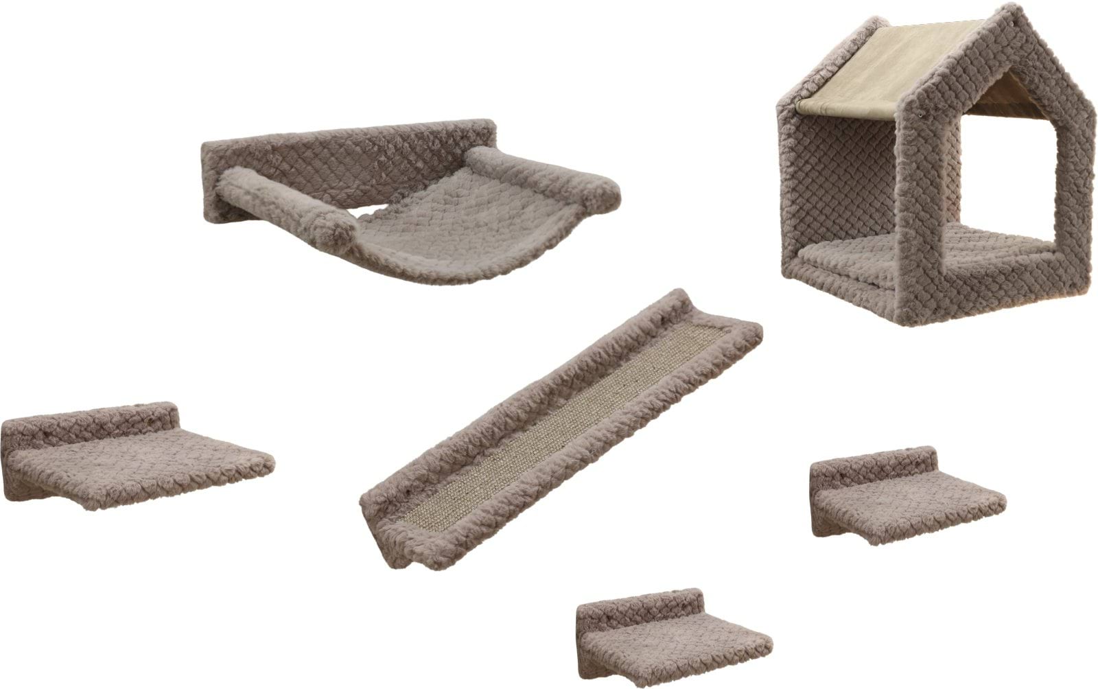 Climbing Wall Monte Baldo for Cats, 6 part, grey