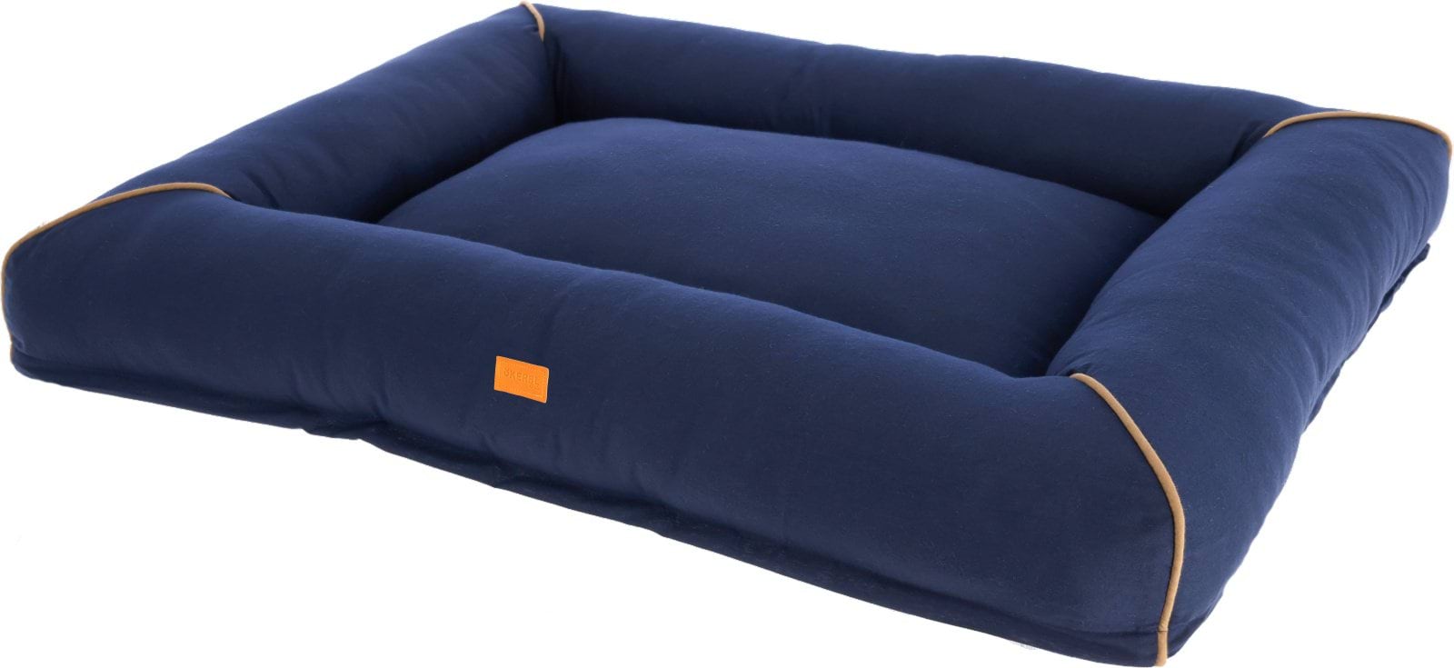 Snuggle Bed Jerome,  dk. bl/cognac, 110 x 90 x 10cm
