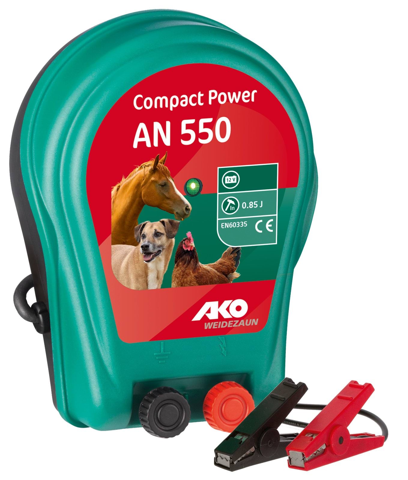 Battery energizer Compact Power AN 550, for horses, cattle and small animals, 0.85 J, AKO