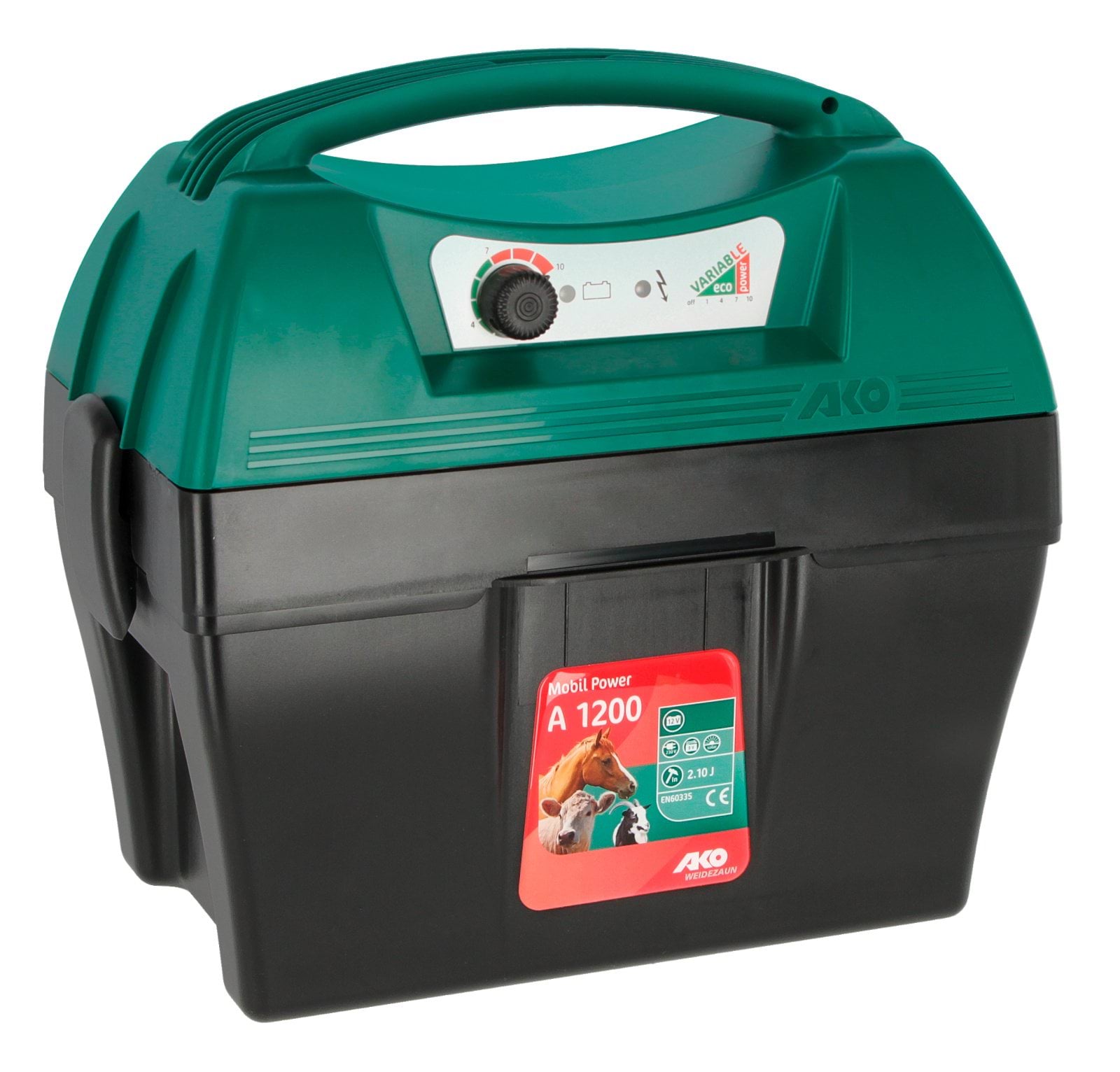 Universal energizer Mobil Power A 1200, for horses, cattle and small animals, 2.1 J, AKO