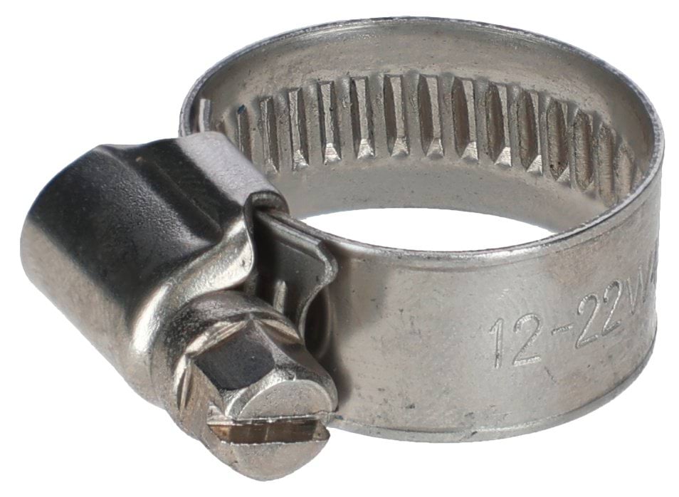 Hose Clamp W4 12 mm 12-22mm (1/2") stainless steel