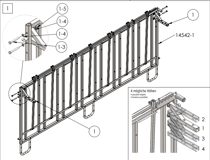 Fence Set f 14540 (Prem. XXL) Feed Bucket + Trough Holder