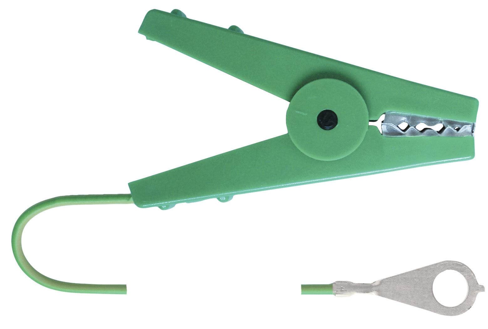 Earth connecting cable, green, 100 cm, M8 metal eye