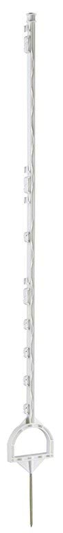 Plastic post with stirrup step white, 158 cm