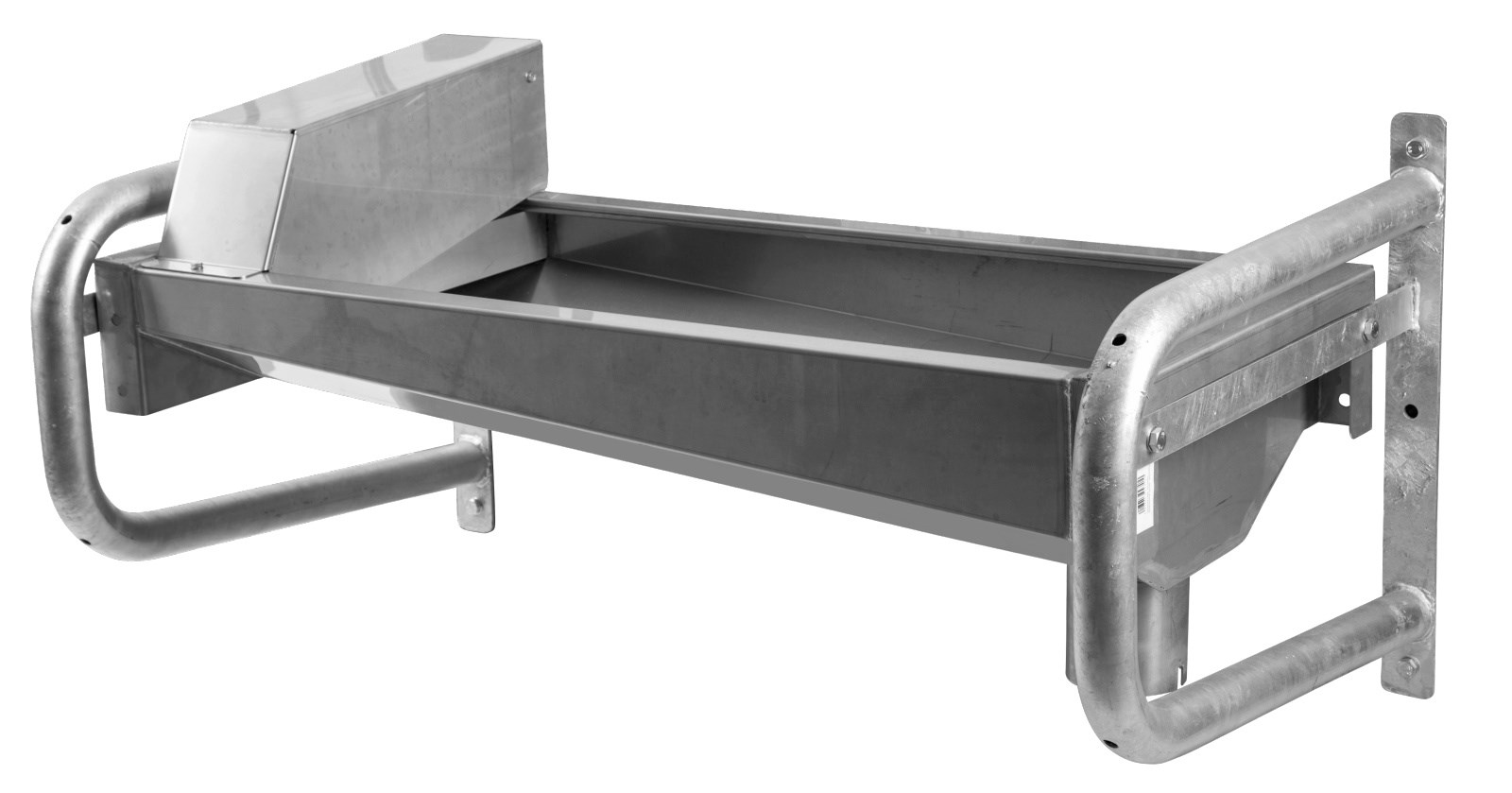 Rapid Drain Tray, Stain. Steel 100 cm with Wall Panel
