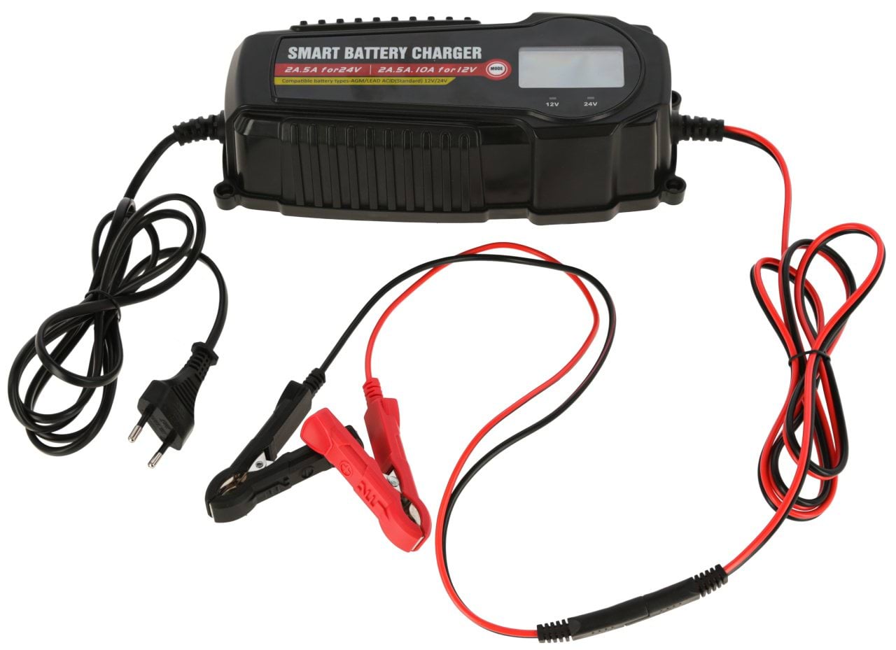 AKO Charger for 12 V Gel/Wet BATTERY w. LCD Disp.