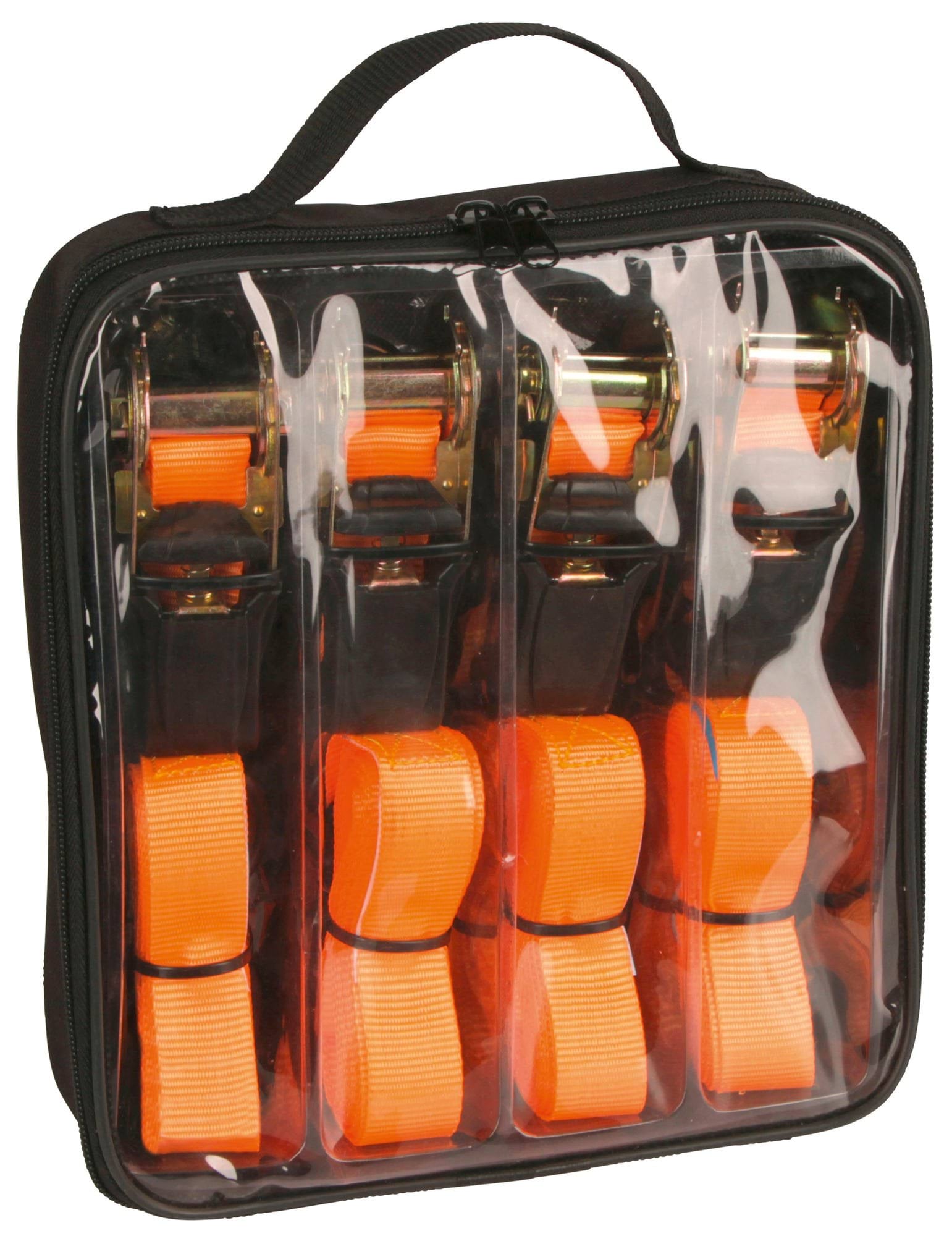 Ratchet lashing strap set 4pcs 25mmx5m