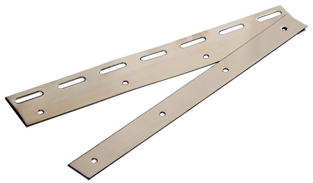 Suspended panel 30cm for PVC strip curtain, stainless steel