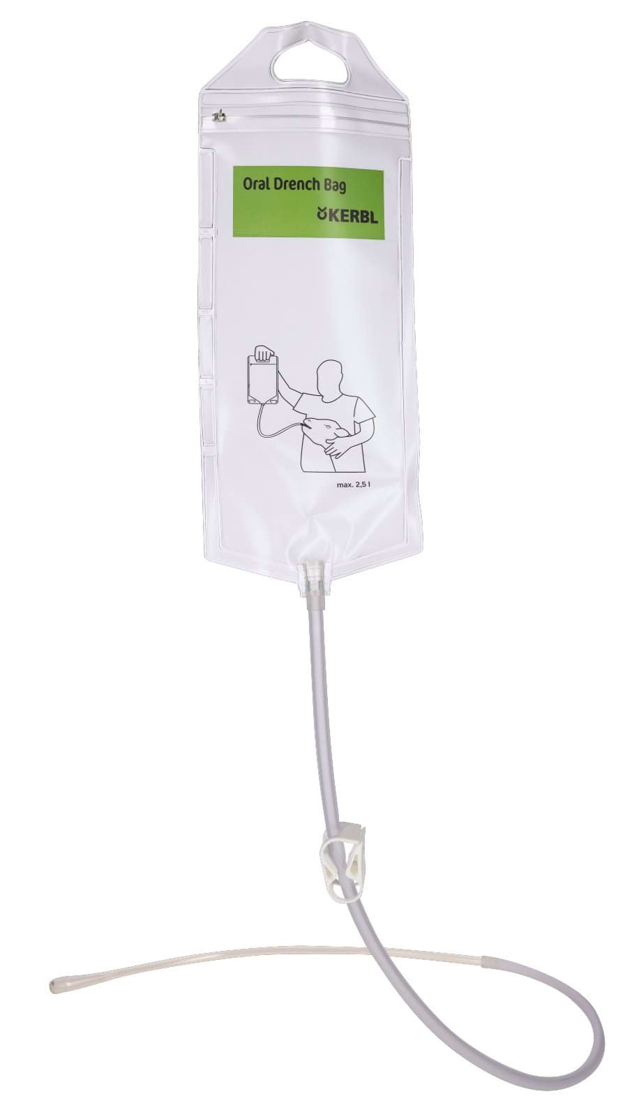 Drench Bag, Transparent with Probe and Zip