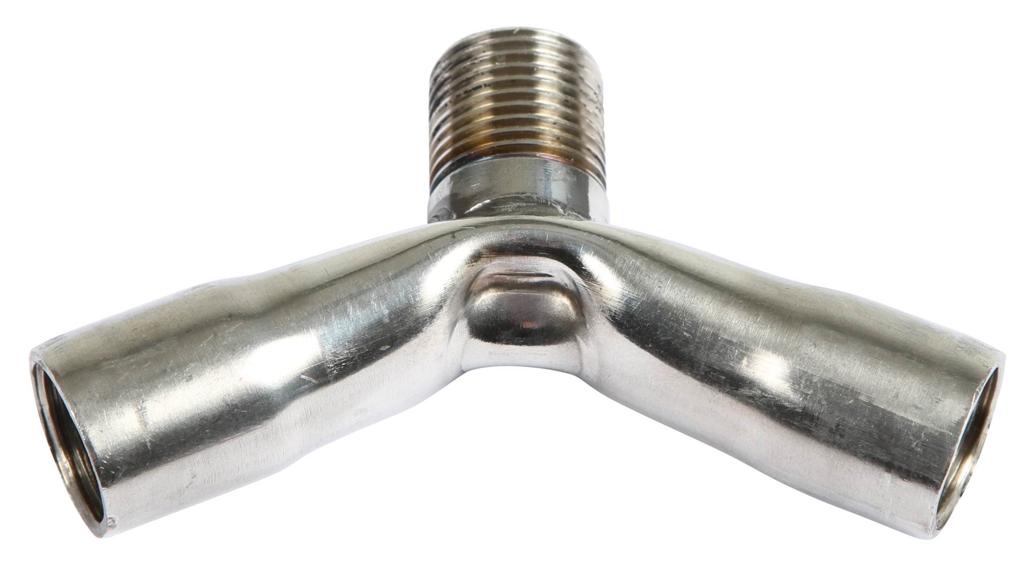 Y-adapter for bite nipple, stainless steel, 1/2"