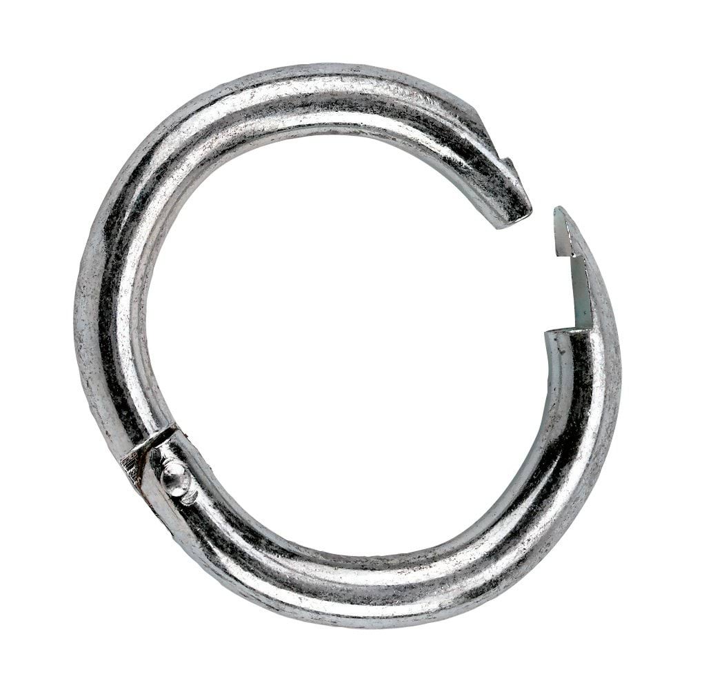 Pig ring with bayonet catch, galvanized, inside Ø 30 mm