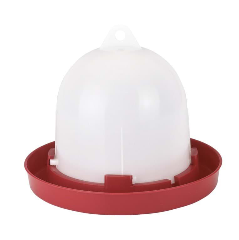 Plastic waterer for chicken and hens 1,5 litre, red