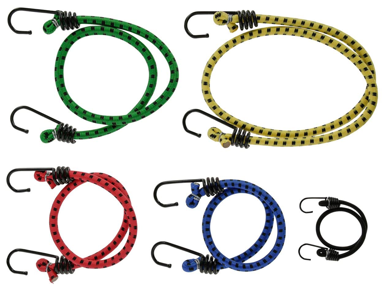 Set bungee cords 10pcs, in box 2x25+2x45+2x50+2x60+2x75cm