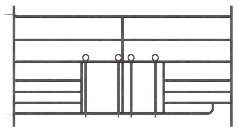 Sheep panel with feeding device, 1,83 m