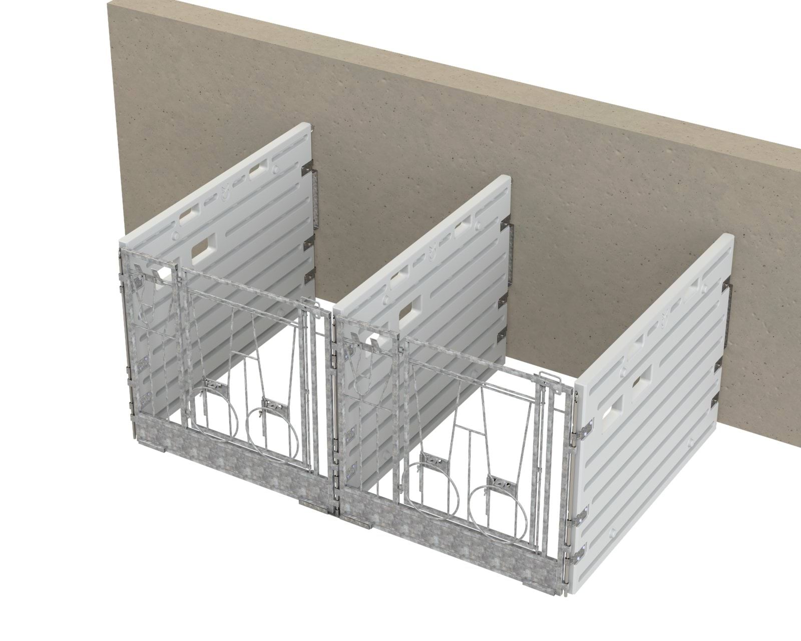 Modular Calf Box Double Bay wall-standing