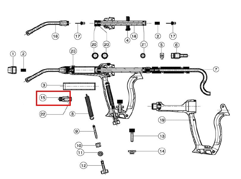 Front part LL for Drenchmatic 10 and 23 ml